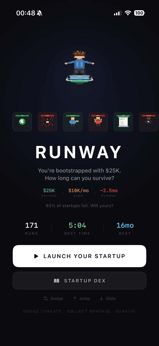 Founder Runway: Startup Runner screenshot 1
