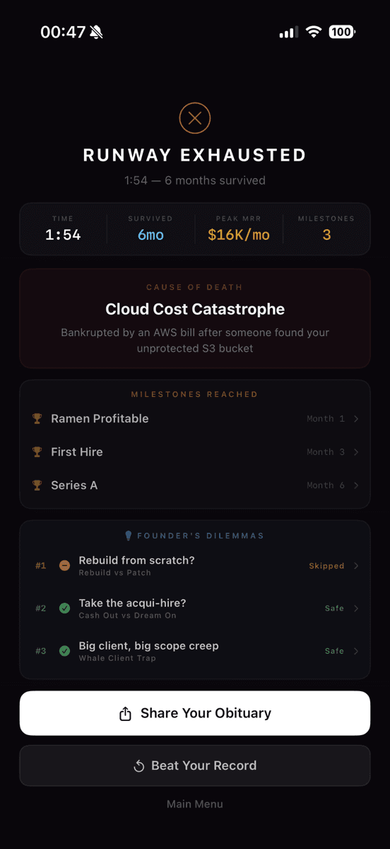 Founder Runway: Startup Runner screenshot 7