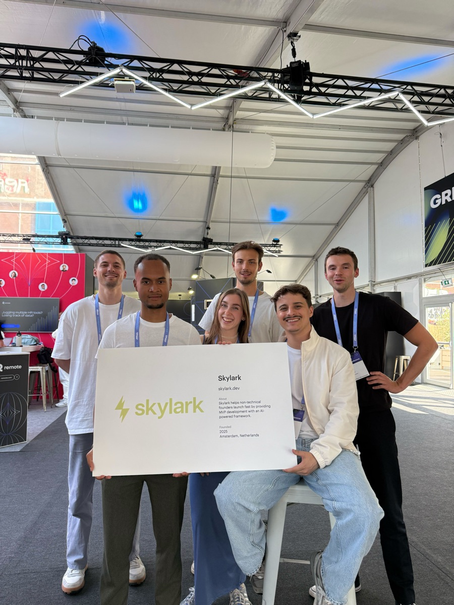 Skylark booth at TNW Conference